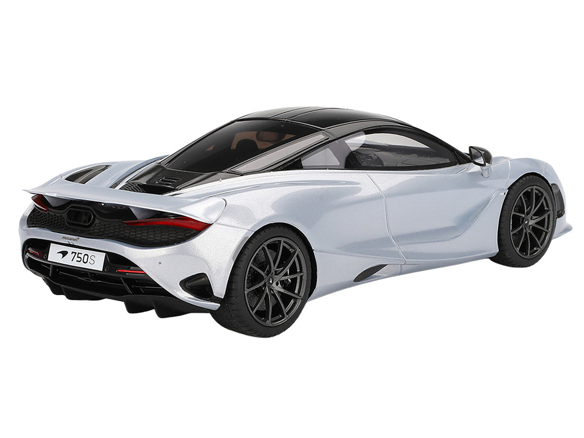 McLaren 750S Ice Silver Metallic with Black Top 1/18 Model Car by Top Speed LuxuryLifeWay Online Store