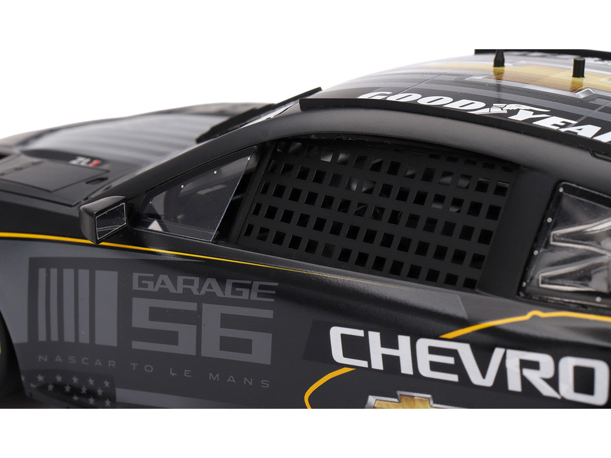 Chevrolet Camaro ZL1 #24 "Hendrick Motorsports Test Car" Matt Black with Graphics 1/18 Model Car by Top Speed LuxuryLifeWay Online Store