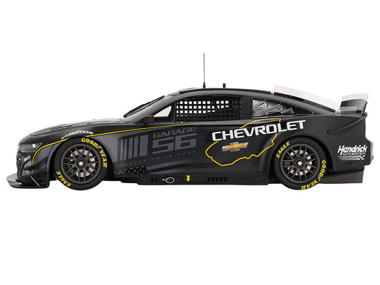 Chevrolet Camaro ZL1 #24 "Hendrick Motorsports Test Car" Matt Black with Graphics 1/18 Model Car by Top Speed LuxuryLifeWay Online Store