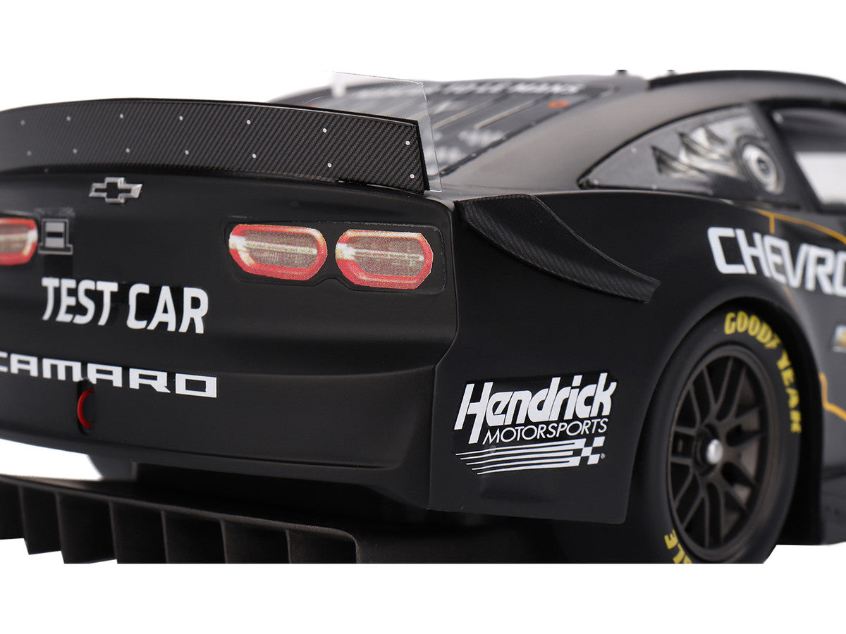 Chevrolet Camaro ZL1 #24 "Hendrick Motorsports Test Car" Matt Black with Graphics 1/18 Model Car by Top Speed LuxuryLifeWay Online Store