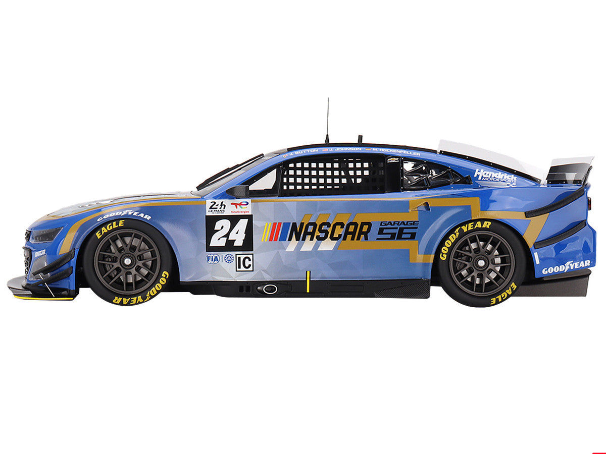 Chevrolet Camaro ZL1 #24 Jenson Button - Jimmie Johnson - Mike Rockenfeller "Hendrick Motorsports - NASCAR Next Gen Garage 56" Innovative "24 Hours of Le Mans" (2023) 1/18 Model Car by Top Speed LuxuryLifeWay Online Store
