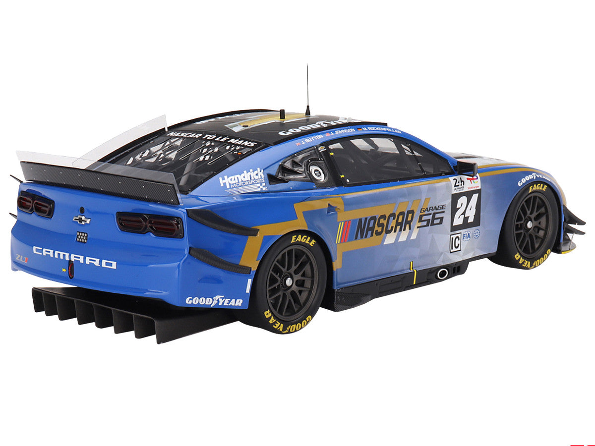 Chevrolet Camaro ZL1 #24 Jenson Button - Jimmie Johnson - Mike Rockenfeller "Hendrick Motorsports - NASCAR Next Gen Garage 56" Innovative "24 Hours of Le Mans" (2023) 1/18 Model Car by Top Speed LuxuryLifeWay Online Store