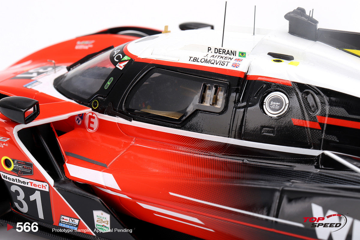 Cadillac V-Series.R #31 Jack Aitken - Tom Blomqvist - Pipo Derani "Whelen Cadillac Racing" 2nd Place IMSA "24 Hours of Daytona" (2024) 1/18 Model Car by Top Speed LuxuryLifeWay Online Store
