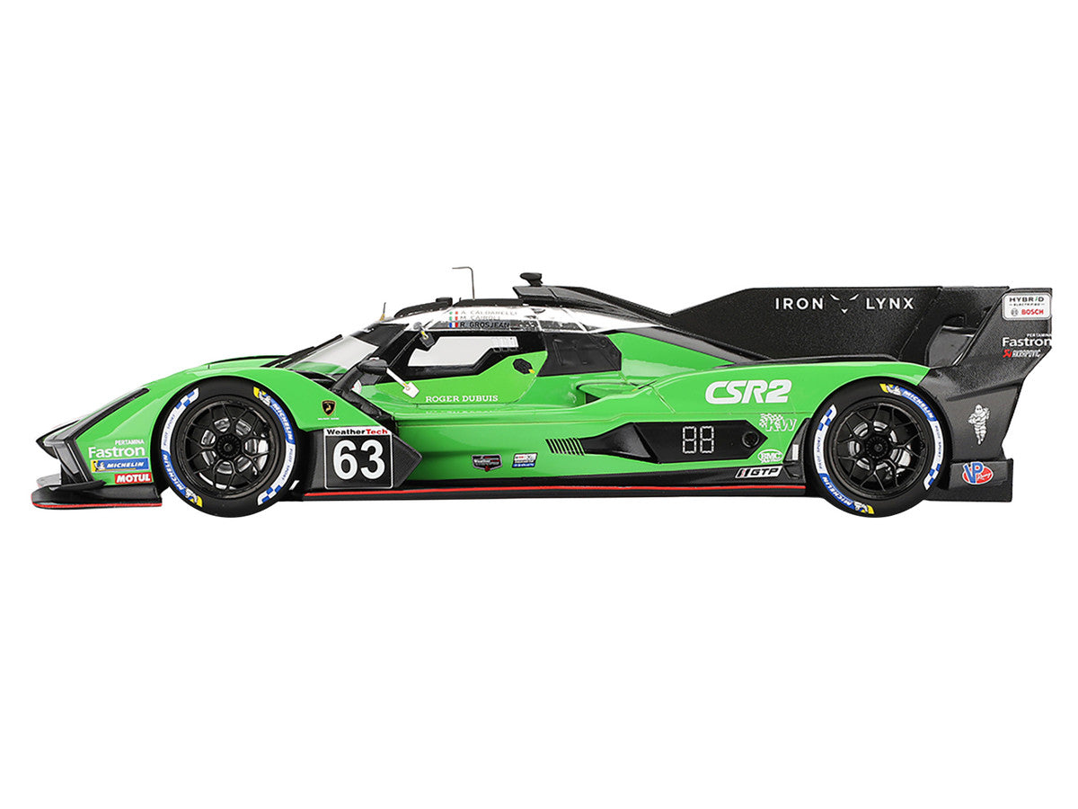 Lamborghini SC63 #63 Matteo Cairoli - Andrea Caldarelli - Romain Grosjean "Iron Lynx" IMSA "12 Hours of Sebring" (2024) 1/18 Model Car by Top Speed LuxuryLifeWay Online Store