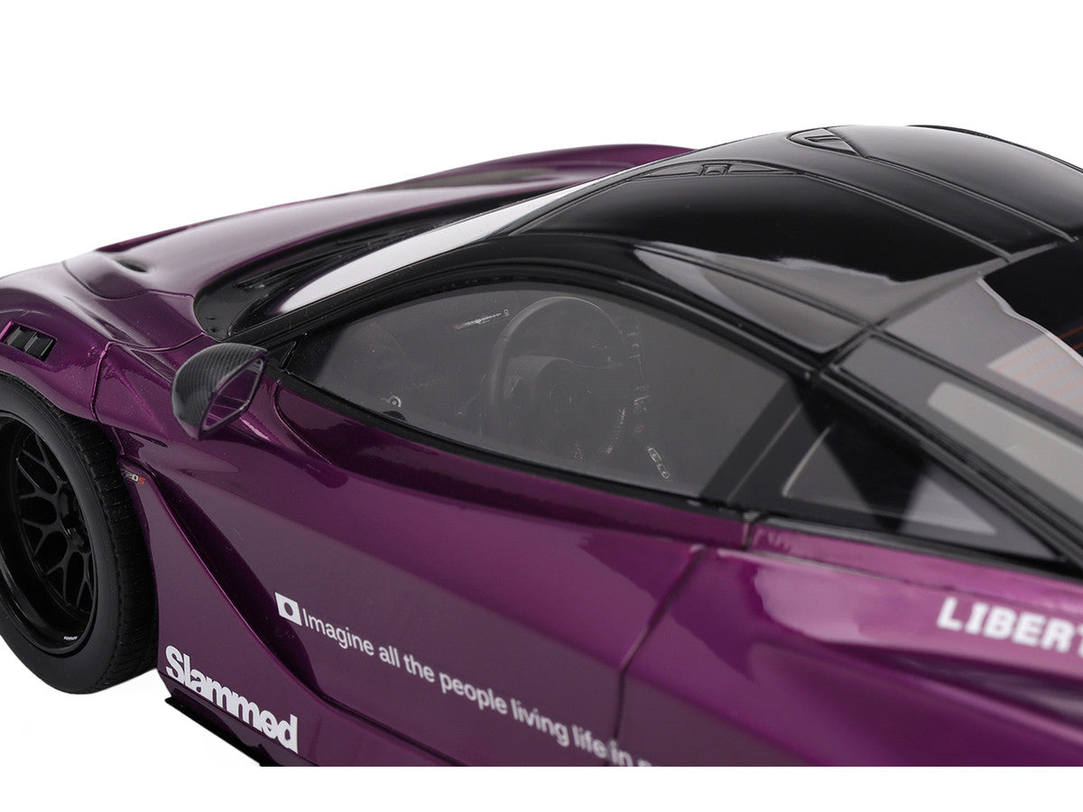 McLaren 720S "LB-Works" Purple Metallic with Black Top 1/18 Model Car by Top Speed LuxuryLifeWay Online Store