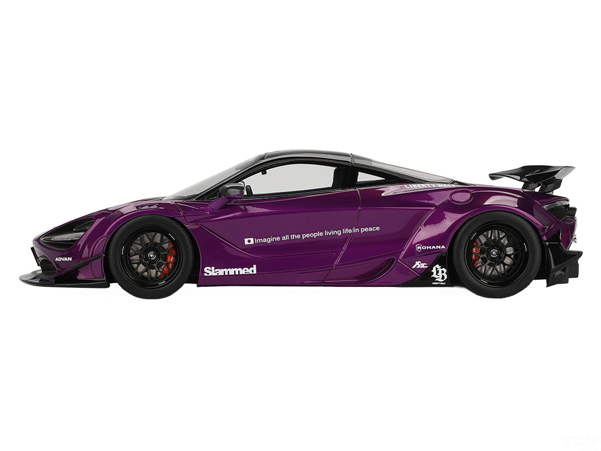 McLaren 720S "LB-Works" Purple Metallic with Black Top 1/18 Model Car by Top Speed LuxuryLifeWay Online Store