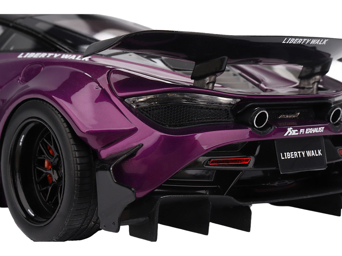 McLaren 720S "LB-Works" Purple Metallic with Black Top 1/18 Model Car by Top Speed LuxuryLifeWay Online Store