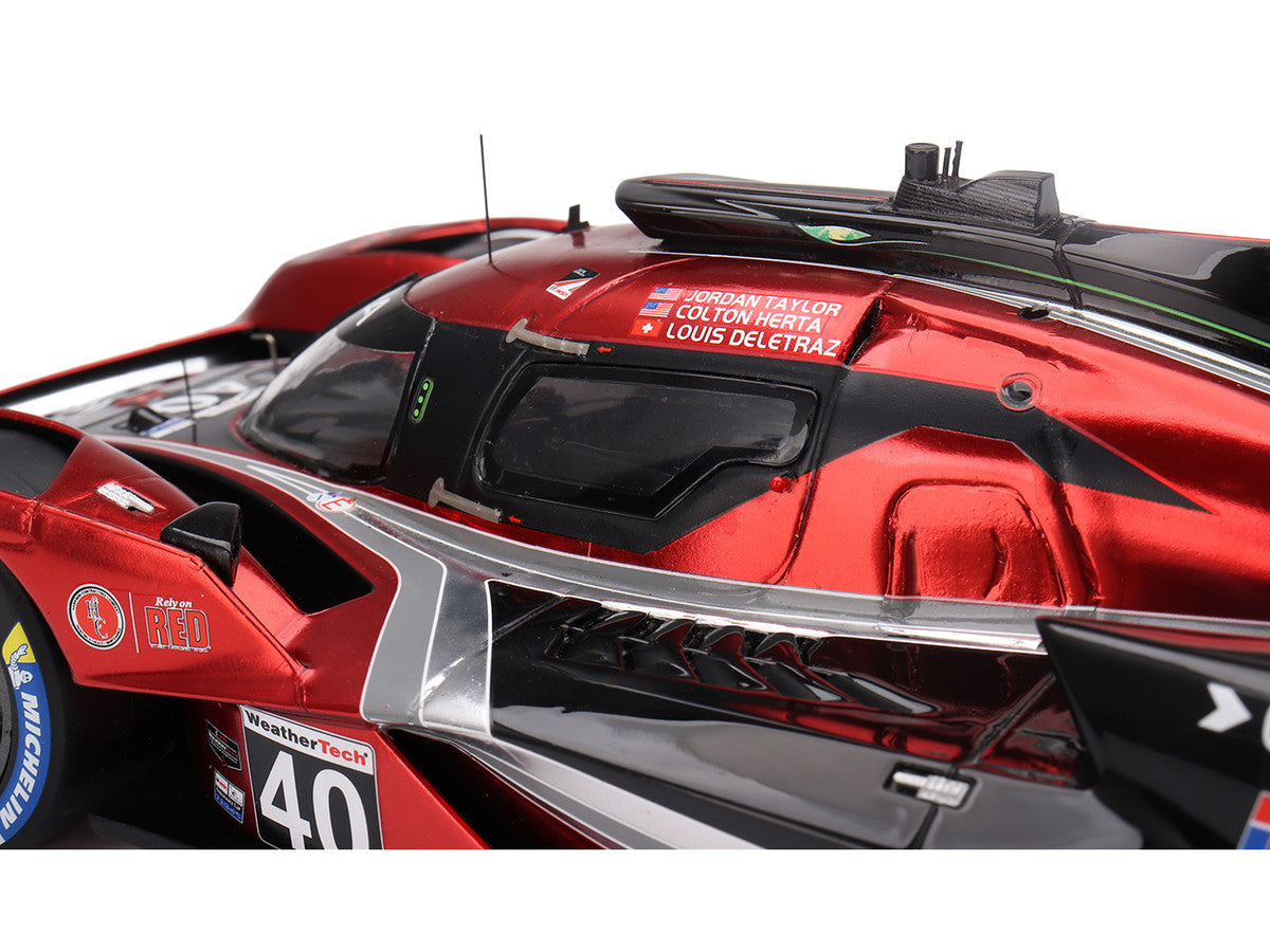 Acura ARX-06 GTP #40 Louis Deletraz - Colton Herta - Jordan Taylor "Wayne Taylor Racing with Andretti" Winner "12 Hours of Sebring" (2024) 1/18 Model Car by Top Speed LuxuryLifeWay Online Store