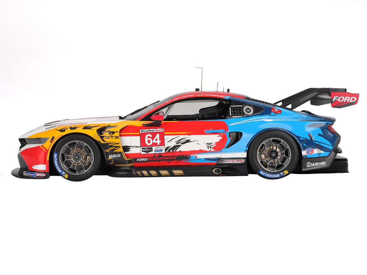Ford Mustang GT3 #64 Mike Rockenfeller - Harry Tincknell "Ford Multimatic Motorsports" "Motul Course de Monterey - Laguna Seca" (2024) 1/18 Model Car by Top Speed LuxuryLifeWay Online Store