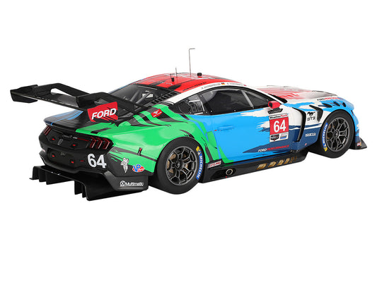 Ford Mustang GT3 #64 Mike Rockenfeller - Harry Tincknell "Ford Multimatic Motorsports" "Motul Course de Monterey - Laguna Seca" (2024) 1/18 Model Car by Top Speed LuxuryLifeWay Online Store