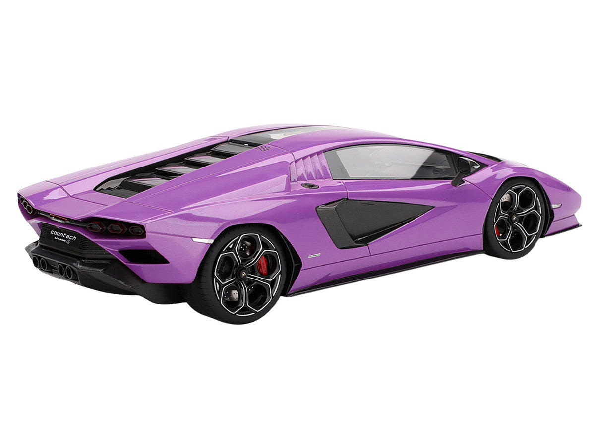 Lamborghini Countach LPI 800-4 Viola 30th Purple Metallic 1/18 Model Car by Top Speed LuxuryLifeWay Online Store