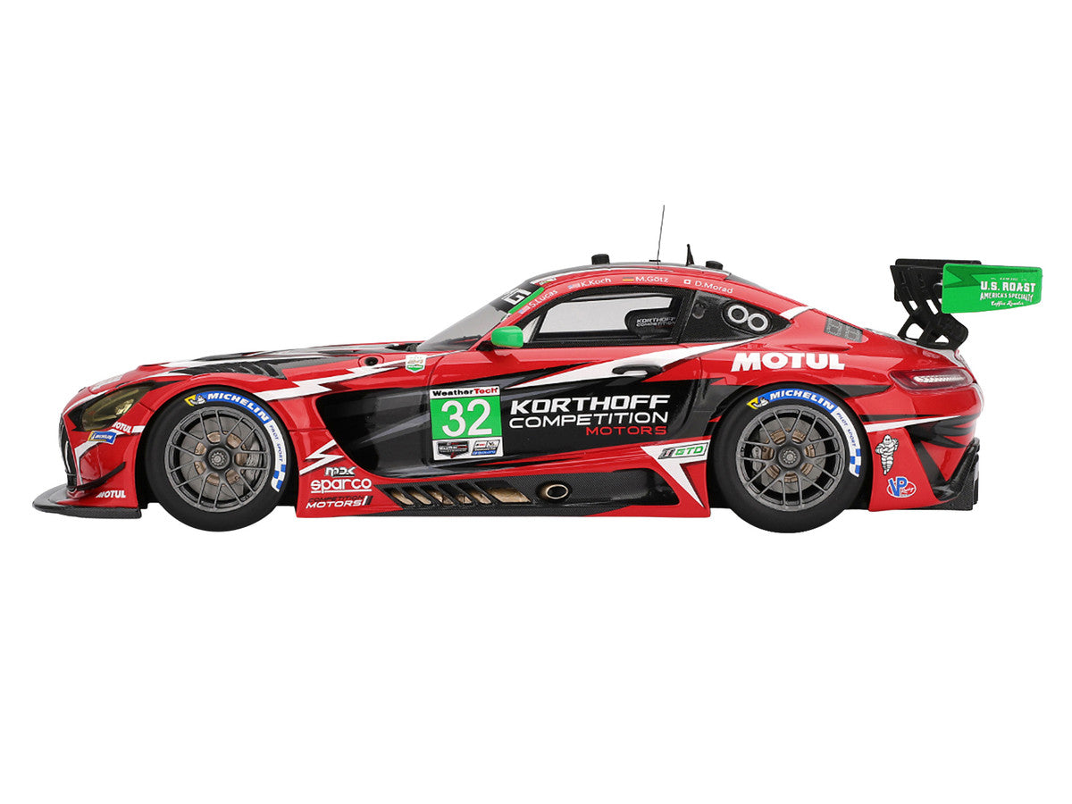 Mercedes-AMG GT3 EVO #32 Maximilian Gotz - Kenton Koch - Seth Lucas - Daniel Morad "Korthoff Competition Motors" IMSA "24 Hours of Daytona" (2025) 1/18 Model Car by Top Speed LuxuryLifeWay Online Store