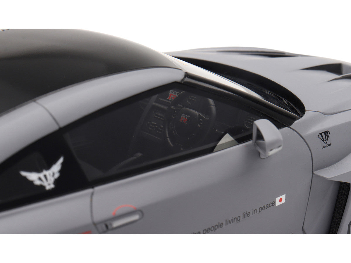 Nissan LB-Silhouette WORKS GT 35GT-RR Ver.1 RHD (Right Hand Drive) Matt Gray with Black Top 1/18 Model Car by Top Speed LuxuryLifeWay Online Store