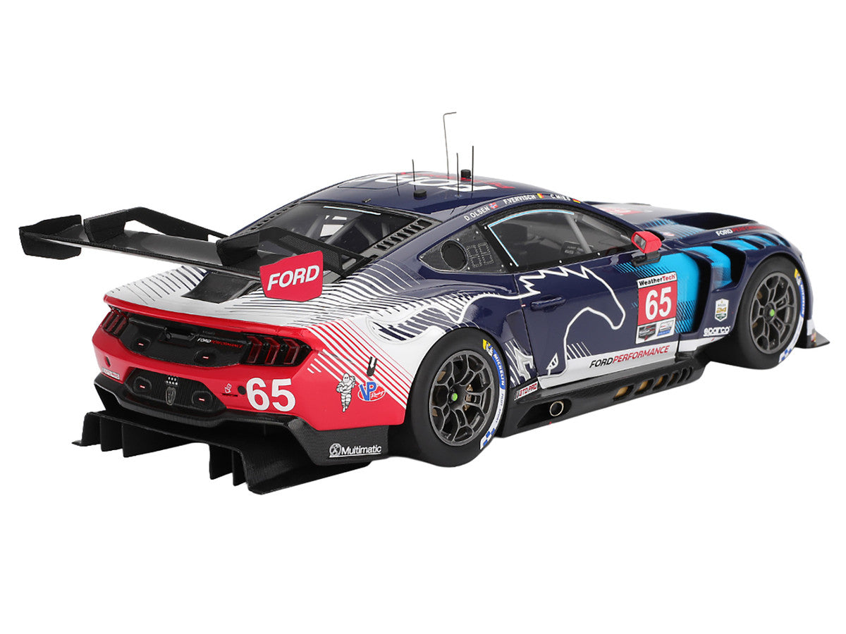 Ford Mustang GT3 #65 Christopher Mies - Dennis Olsen - Frederic Vervisch "Ford Multimatic Motorsports" GTD Pro Class Winner IMSA "24 Hours of Daytona" (2025) 1/18 Model Car by Top Speed LuxuryLifeWay Online Store