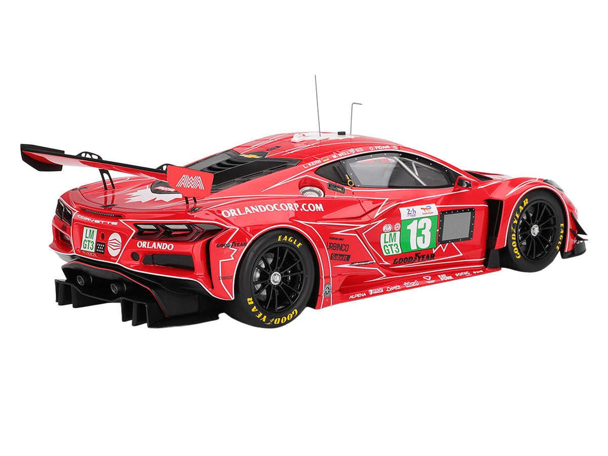 Chevrolet Corvette Z06 GT3.R #13 Matt Bell - Orey Fidani - Lars Kern "AWA Racing" "24 Hours of Le Mans" (2025) 1/18 Model Car by Top Speed LuxuryLifeWay Online Store