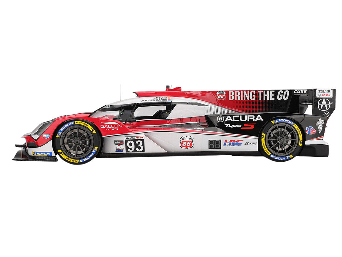 Acura ARX-06 #93 Alex Palou - Renger van der Zande - Nick Yelloly "Acura Meyer Shank Racing" 3rd Place GTP IMSA "12 Hours of Sebring" (2025) 1/18 Model Car by Top Speed LuxuryLifeWay Online Store