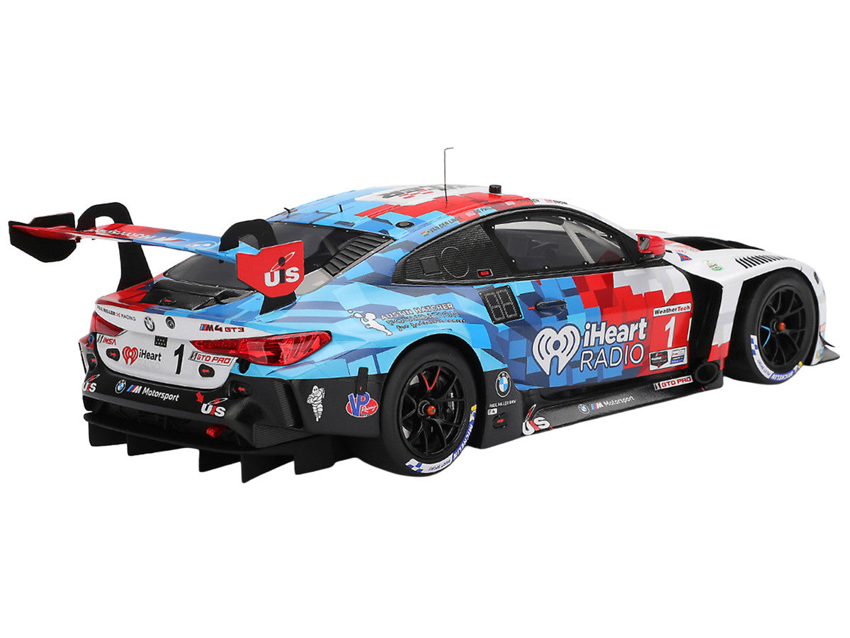 BMW M4 GT3 EVO #1 Connor De Phillippi - Madison Snow - Neil Verhagen - Kelvin van der Linde "Paul Miller Racing" IMSA "24 Hours of Daytona" (2025) 1/18 Model Car by Top Speed LuxuryLifeWay Online Store