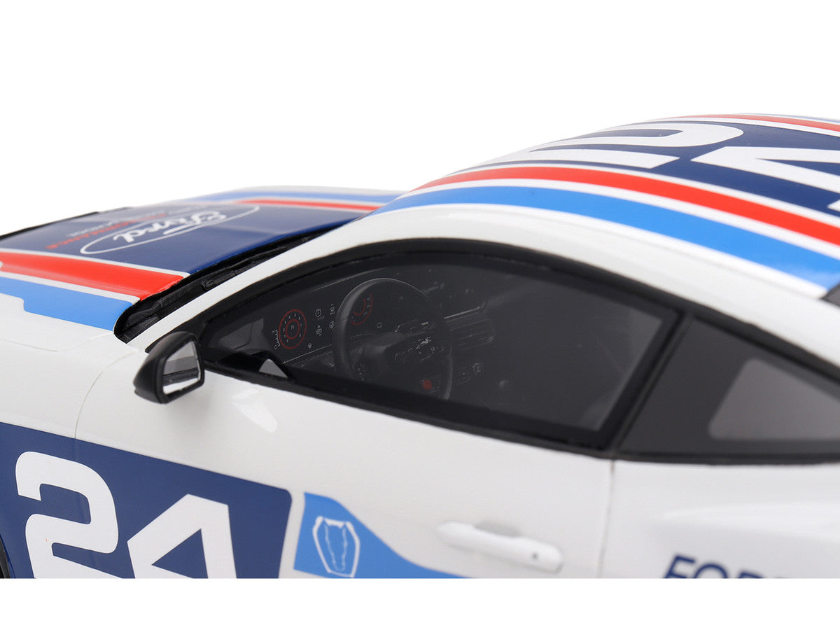 Ford Mustang Dark Horse #24 "Ford Performance Racing School" White with Graphics 1/18 Model Car by Top Speed LuxuryLifeWay Online Store