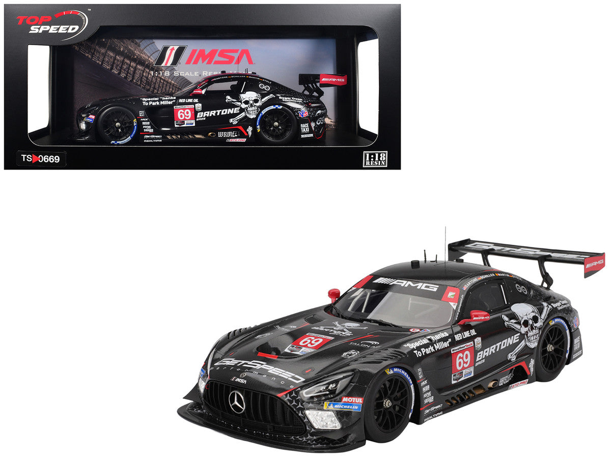 Mercedes-AMG GT3 EVO #69 Anthony Bartone - Maxime Martin - Fabian Schiller - Luca Stolz "GetSpeed" IMSA "24 Hours of Daytona" (2025) 1/18 Model Car by Top Speed LuxuryLifeWay Online Store