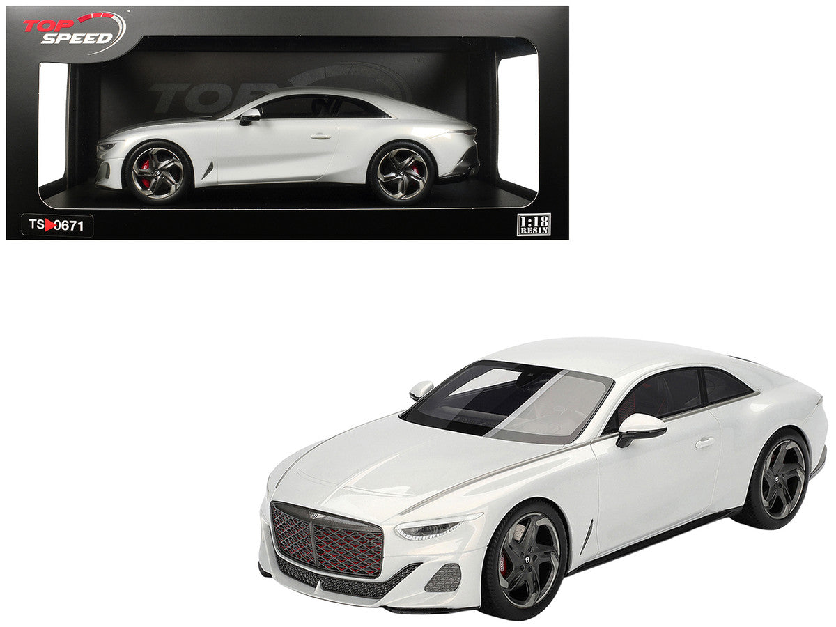 Bentley Batur Bonneville Pearl White Metallic 1/18 Model Car by Top Speed LuxuryLifeWay Online Store