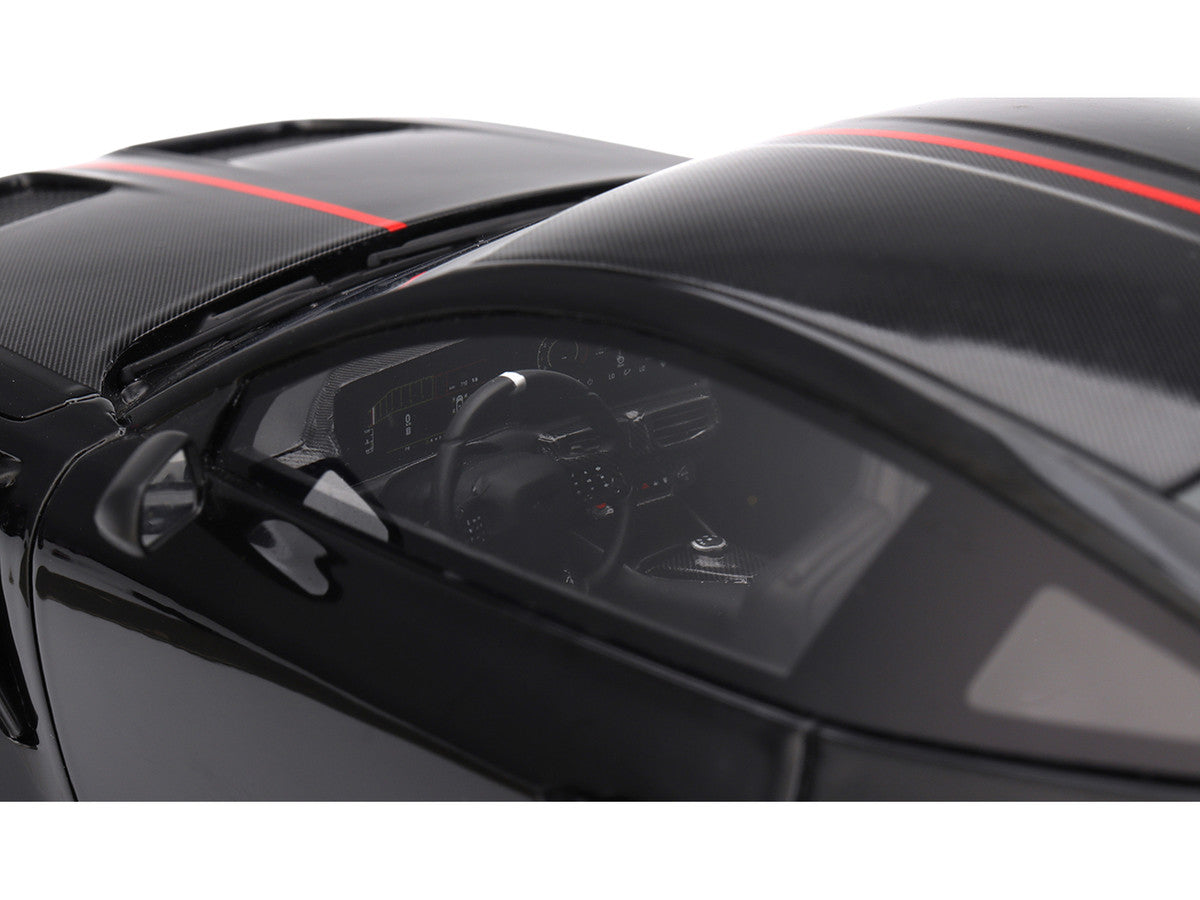 Ford Mustang GTD Shadow Black with Red Stripe 1/18 Model Car by Top Speed LuxuryLifeWay Online Store