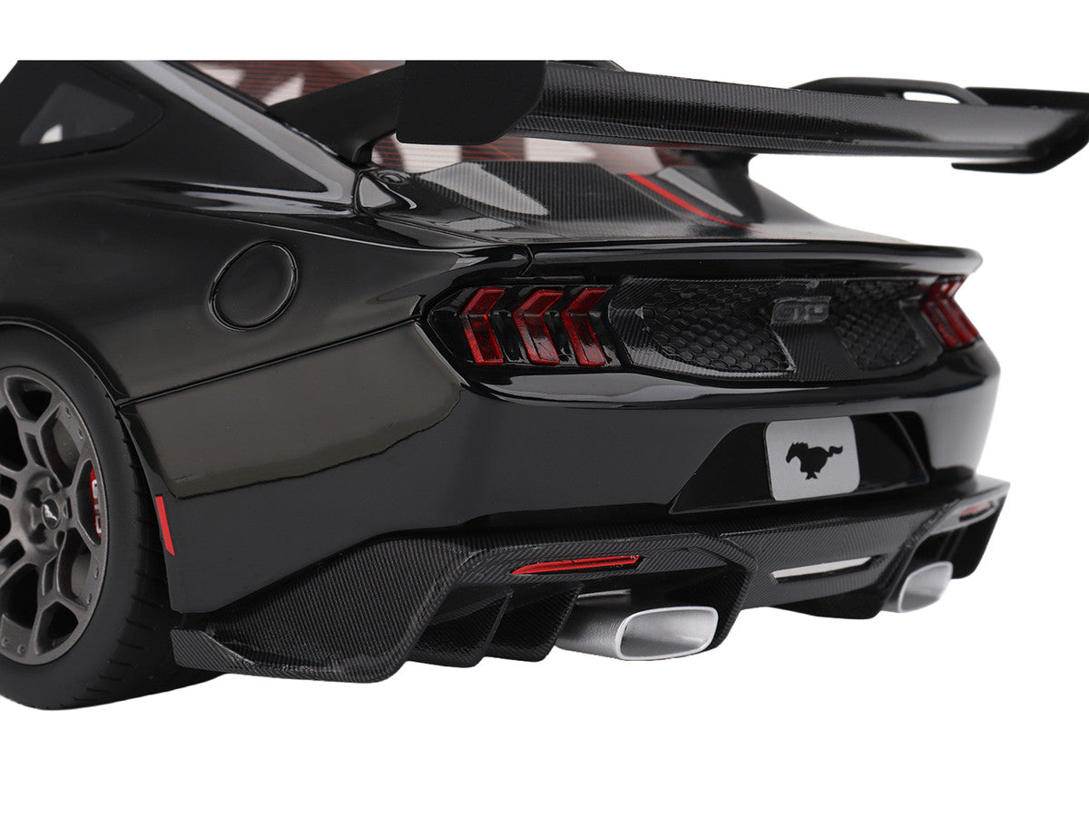 Ford Mustang GTD Shadow Black with Red Stripe 1/18 Model Car by Top Speed LuxuryLifeWay Online Store
