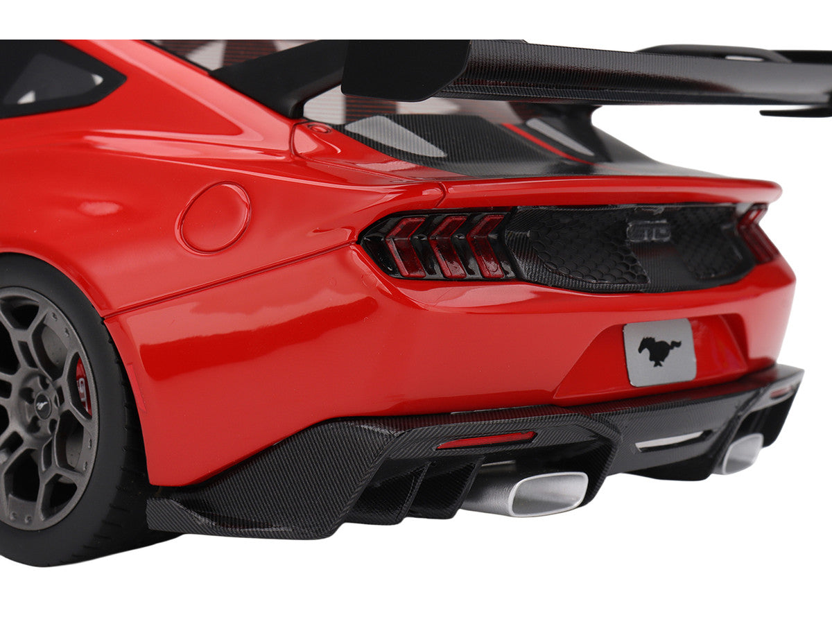 Ford Mustang GTD Race Red and Carbon Fiber with Red Stripe 1/18 Model Car by Top Speed LuxuryLifeWay Online Store