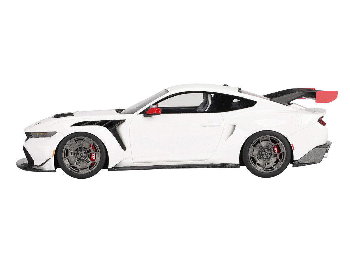 Ford Mustang GTD "Spirit of America" White with Red and Blue Stripes 1/18 Model Car by Top Speed LuxuryLifeWay Online Store