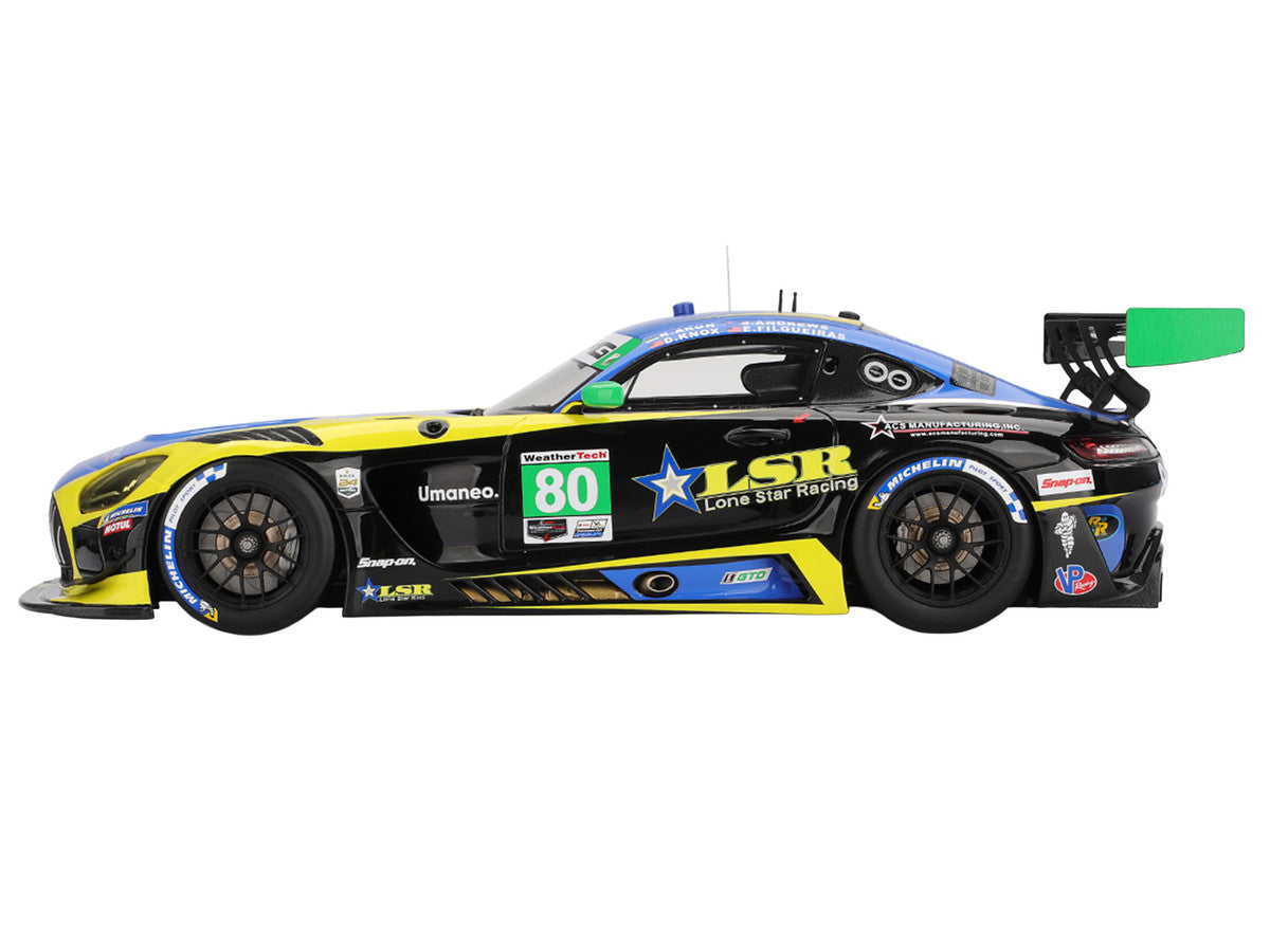 Mercedes-AMG GT3 EVO #80 Scott Andrews - Ralf Aron - Eric Filgueiras - Dan Knox "Lone Star Racing" IMSA "24 Hours of Daytona" (2025) 1/18 Model Car by Top Speed LuxuryLifeWay Online Store