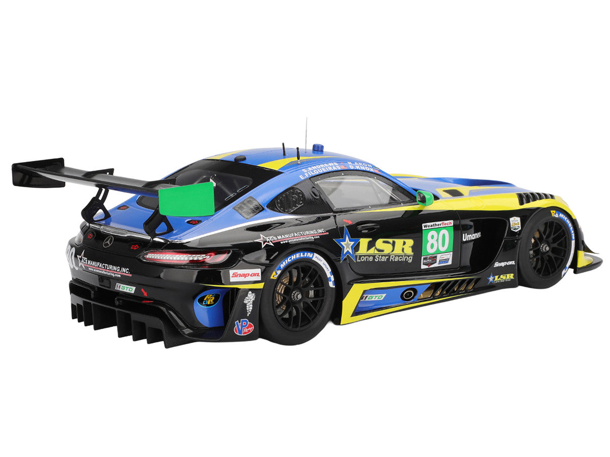 Mercedes-AMG GT3 EVO #80 Scott Andrews - Ralf Aron - Eric Filgueiras - Dan Knox "Lone Star Racing" IMSA "24 Hours of Daytona" (2025) 1/18 Model Car by Top Speed LuxuryLifeWay Online Store