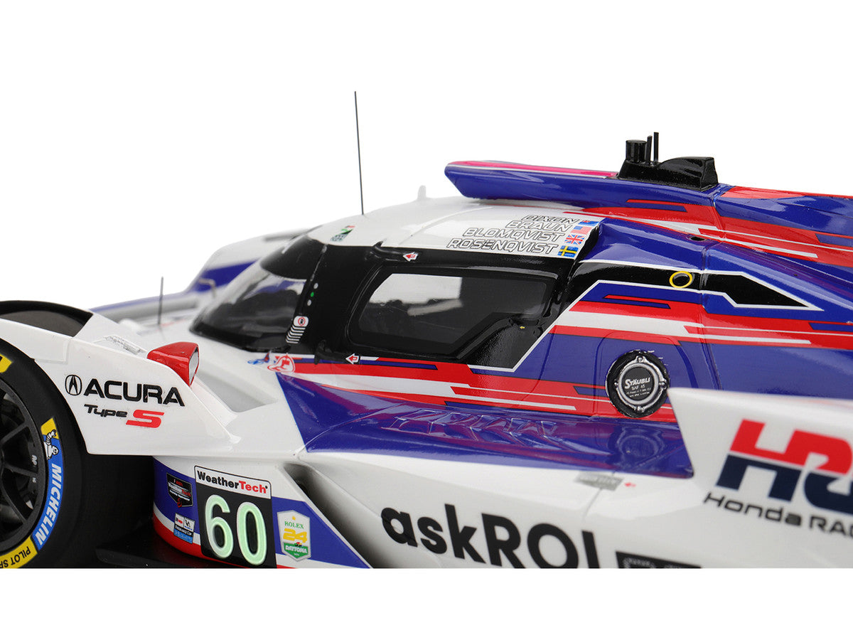 Acura ARX-06 GTP #60 Tom Blomqvist - Colin Braun - Scott Dixon - Felix Rosenqvist "Acura Meyer Shank Racing with Curb-Agajanian" 2nd Place IMSA "24 Hours of Daytona" (2025) 1/18 Model Car by Top Speed LuxuryLifeWay Online Store