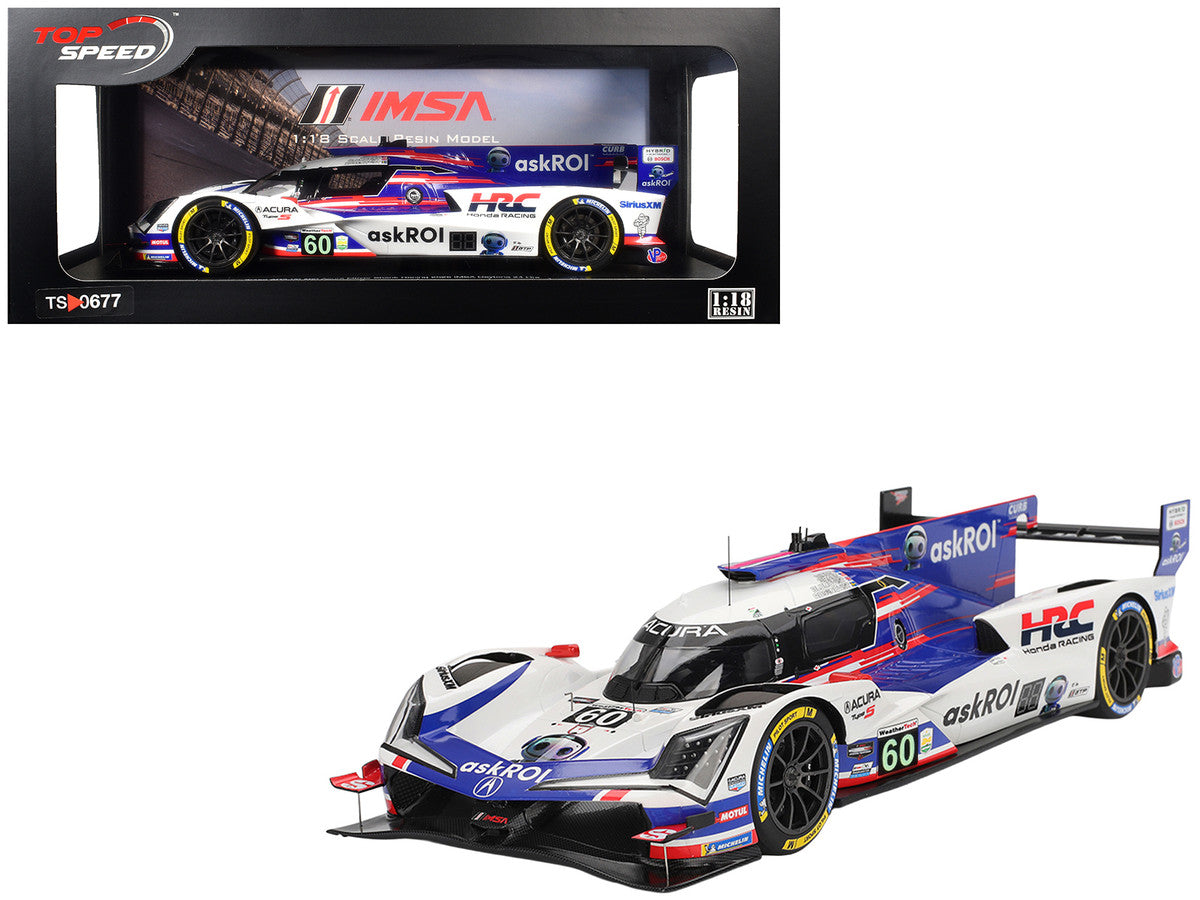 Acura ARX-06 GTP #60 Tom Blomqvist - Colin Braun - Scott Dixon - Felix Rosenqvist "Acura Meyer Shank Racing with Curb-Agajanian" 2nd Place IMSA "24 Hours of Daytona" (2025) 1/18 Model Car by Top Speed LuxuryLifeWay Online Store