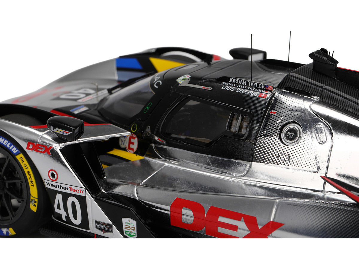 Cadillac V-Series.R #40 Louis Deletraz - Kamui Kobayashi - Jordan Taylor "Cadillac Wayne Taylor Racing" IMSA "24 Hours of Daytona" (2025) 1/18 Model Car by Top Speed LuxuryLifeWay Online Store