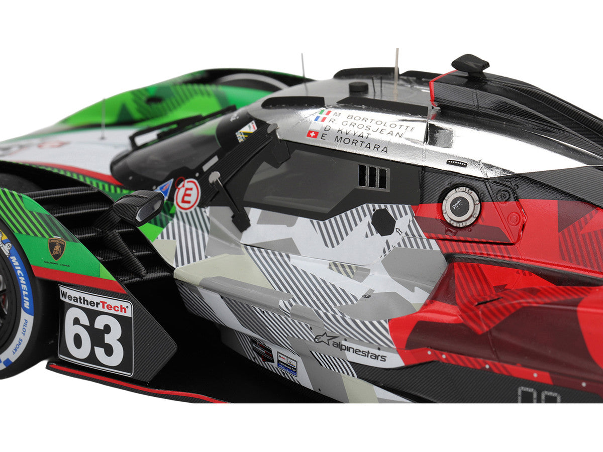 Lamborghini SC63 #63 Mirko Bortolotti - Romain Grosjean - Daniil Kvyat - Edoardo Mortara "Automobili Lamborghini Squadra Corse" IMSA "24 Hours of Daytona" (2025) 1/18 Model Car by Top Speed LuxuryLifeWay Online Store