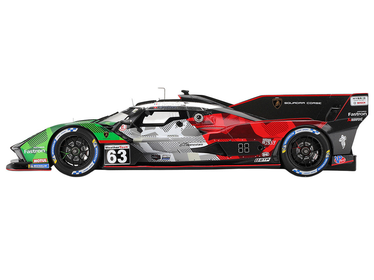 Lamborghini SC63 #63 Mirko Bortolotti - Romain Grosjean - Daniil Kvyat - Edoardo Mortara "Automobili Lamborghini Squadra Corse" IMSA "24 Hours of Daytona" (2025) 1/18 Model Car by Top Speed LuxuryLifeWay Online Store