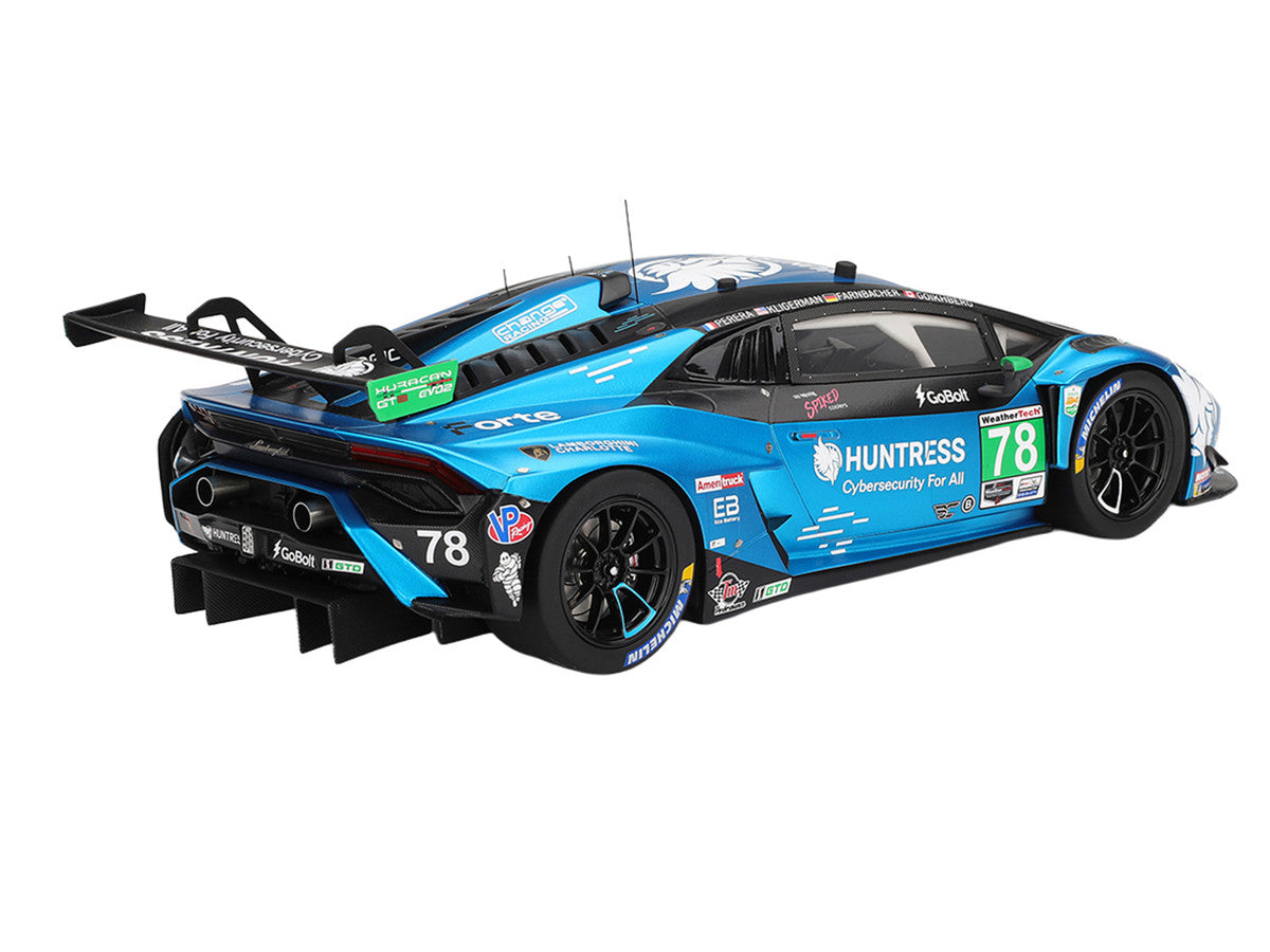 Lamborghini Huracan GT3 EVO2 #78 Mario Farnbacher - Misha Goikhberg - Parker Kligerman - Franck Perera "Forte Racing" IMSA "24 Hours of Daytona" (2025) 1/18 Model Car by Top Speed LuxuryLifeWay Online Store