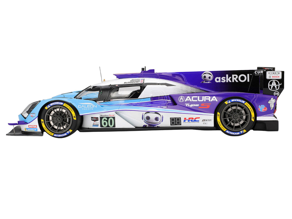 Acura ARX-06 GTP #60 Tom Blomqvist - Colin Braun - Scott Dixon "Acura Meyer Shank Racing with Curb-Agajanian" IMSA "12 Hours of Sebring" (2025) 1/18 Model Car by Top Speed LuxuryLifeWay Online Store