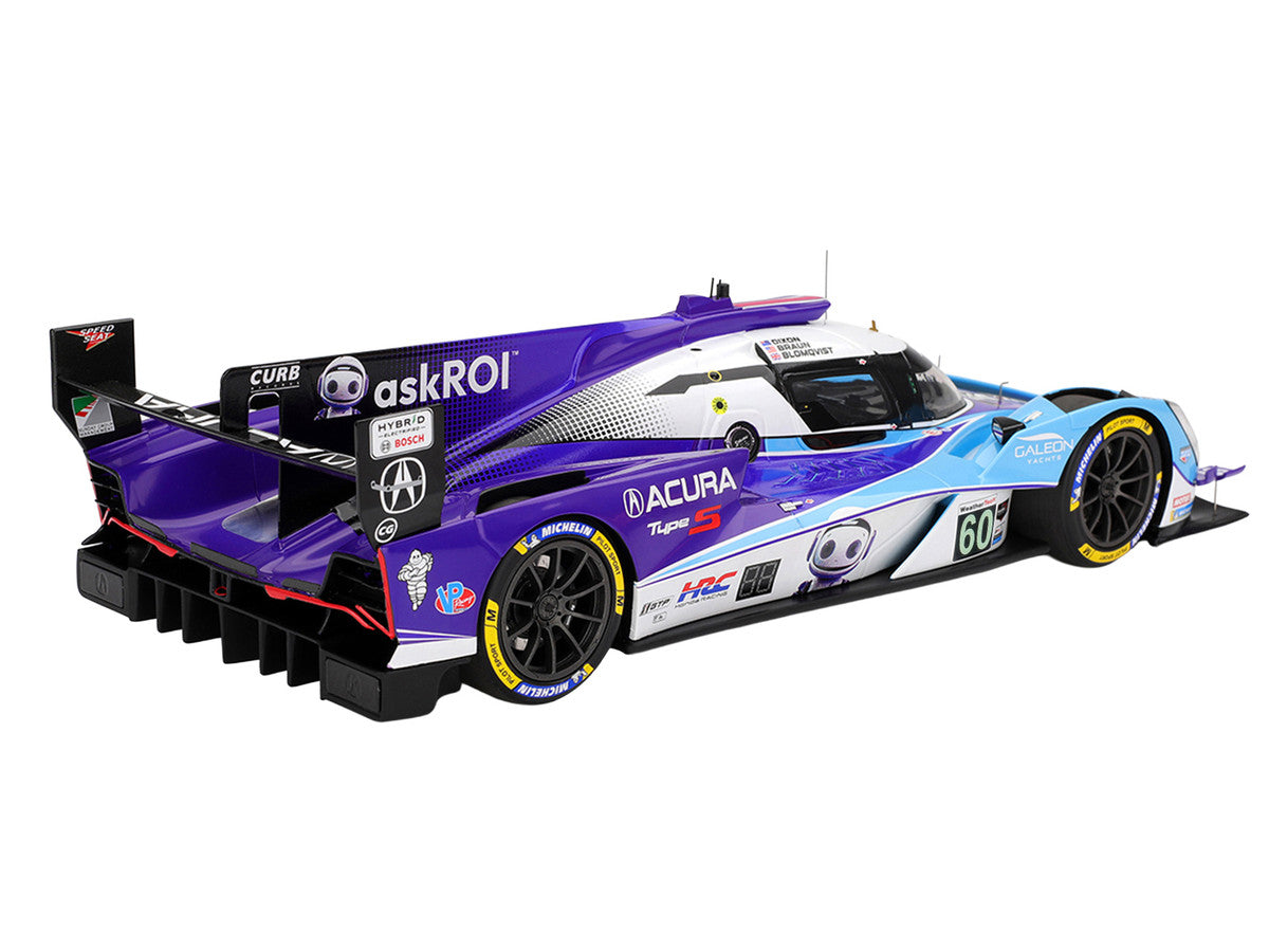 Acura ARX-06 GTP #60 Tom Blomqvist - Colin Braun - Scott Dixon "Acura Meyer Shank Racing with Curb-Agajanian" IMSA "12 Hours of Sebring" (2025) 1/18 Model Car by Top Speed LuxuryLifeWay Online Store