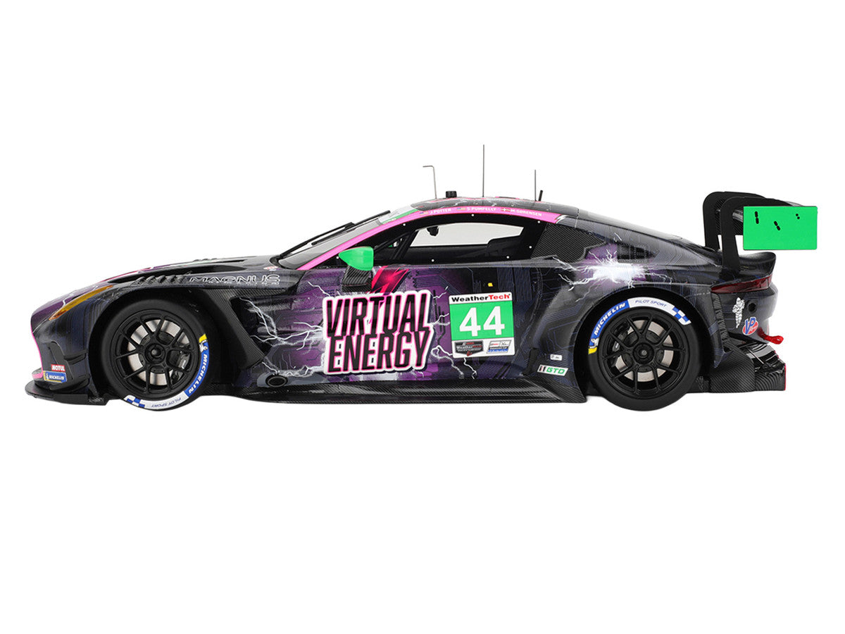Aston Martin Vantage GT3 EVO #44 John Potter - Spencer Pumpelly - Marco Sorensen "Magnus Racing" IMSA "Six Hours of The Glen (Watkins Glen)" (2025) 1/18 Model Car by Top Speed LuxuryLifeWay Online Store