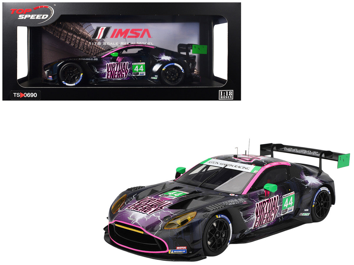 Aston Martin Vantage GT3 EVO #44 John Potter - Spencer Pumpelly - Marco Sorensen "Magnus Racing" IMSA "Six Hours of The Glen (Watkins Glen)" (2025) 1/18 Model Car by Top Speed LuxuryLifeWay Online Store