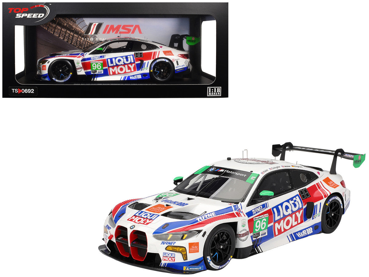 BMW M4 GT3 EVO #96 Robby Foley - Patrick Gallagher - Jens Klingmann - Jake Walker "Turner Motorsport" IMSA "Hours of Daytona" (2025) 1/18 Model Car by Top Speed LuxuryLifeWay Online Store