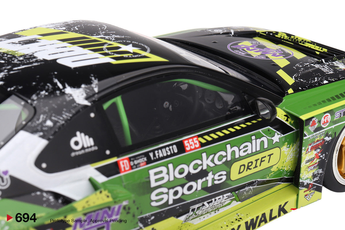Nissan LB-Super Silhouette S15 SILVIA RHD (Right Hand Drive) #555 V2 Yukio Fausto "Formula Drift Japan" (2024) 1/18 Model Car by Top Speed LuxuryLifeWay Online Store
