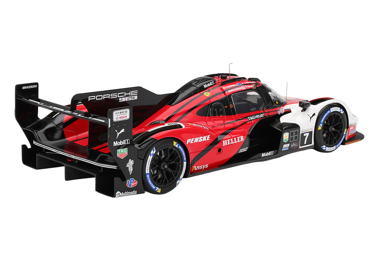 Porsche 963 #7 Dane Cameron - Matt Campbell - Felipe Nasr - Josef Newgarden "Porsche Penske Motorsport" Winner IMSA "24 Hours of Daytona" (2024) 1/18 Model Car by Top Speed LuxuryLifeWay Online Store