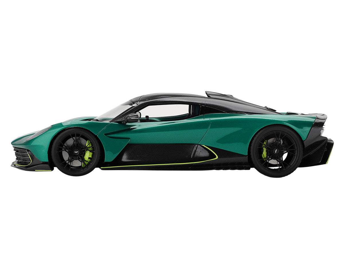 Aston Martin Valhalla Podium Green Metallic with Carbon Top 1/18 Model Car by Top Speed LuxuryLifeWay Online Store