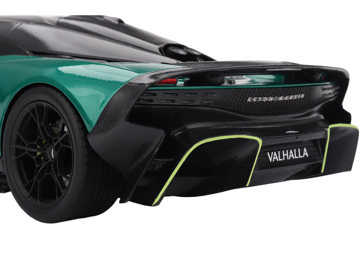 Aston Martin Valhalla Podium Green Metallic with Carbon Top 1/18 Model Car by Top Speed LuxuryLifeWay Online Store