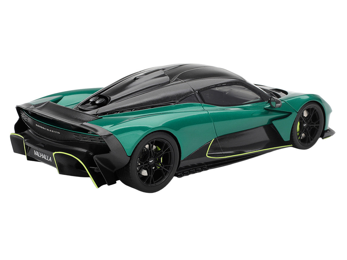 Aston Martin Valhalla Podium Green Metallic with Carbon Top 1/18 Model Car by Top Speed LuxuryLifeWay Online Store