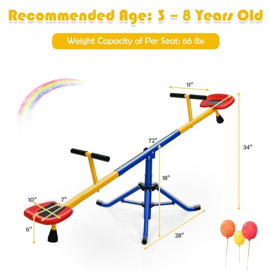 360Rotation Kids Seesaw Swivel Teeter Totter Playground Equipment LuxuryLifeWay Online Store