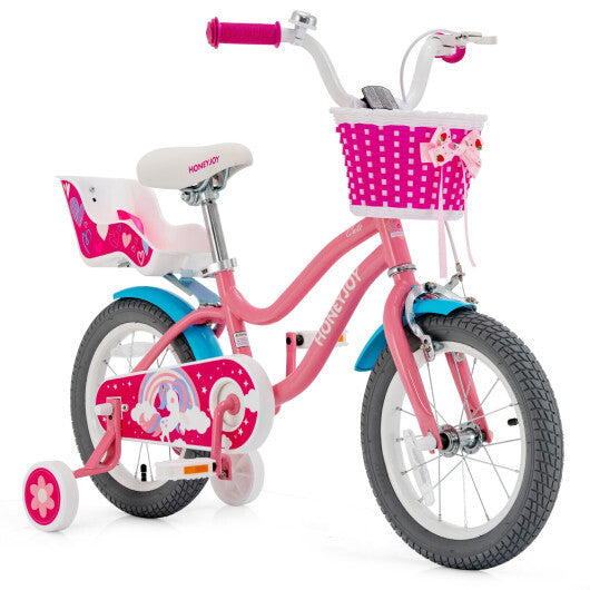 Kids Bicycle with Training Wheels and Basket for Boys and Girls Age 3-9 Years-14 inches LuxuryLifeWay Online Store
