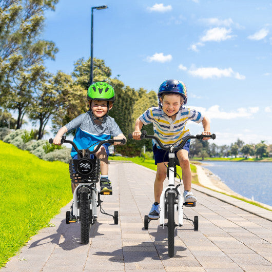 12 Inch Kids Bike Children Bicycle with Training Wheels for 3-4 Years Old-Navy LuxuryLifeWay Online Store