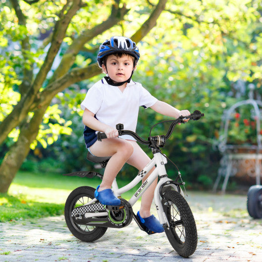 12 Inch Kids Bike Children Bicycle with Training Wheels for 3-4 Years Old-Navy LuxuryLifeWay Online Store